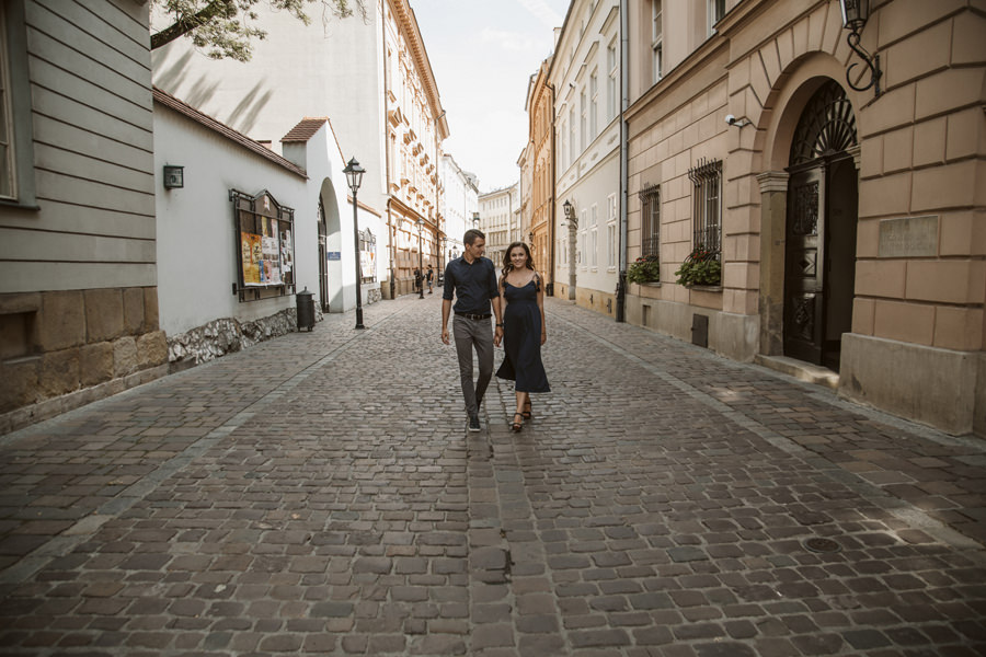 sesja przedślubna w centrum krakowa